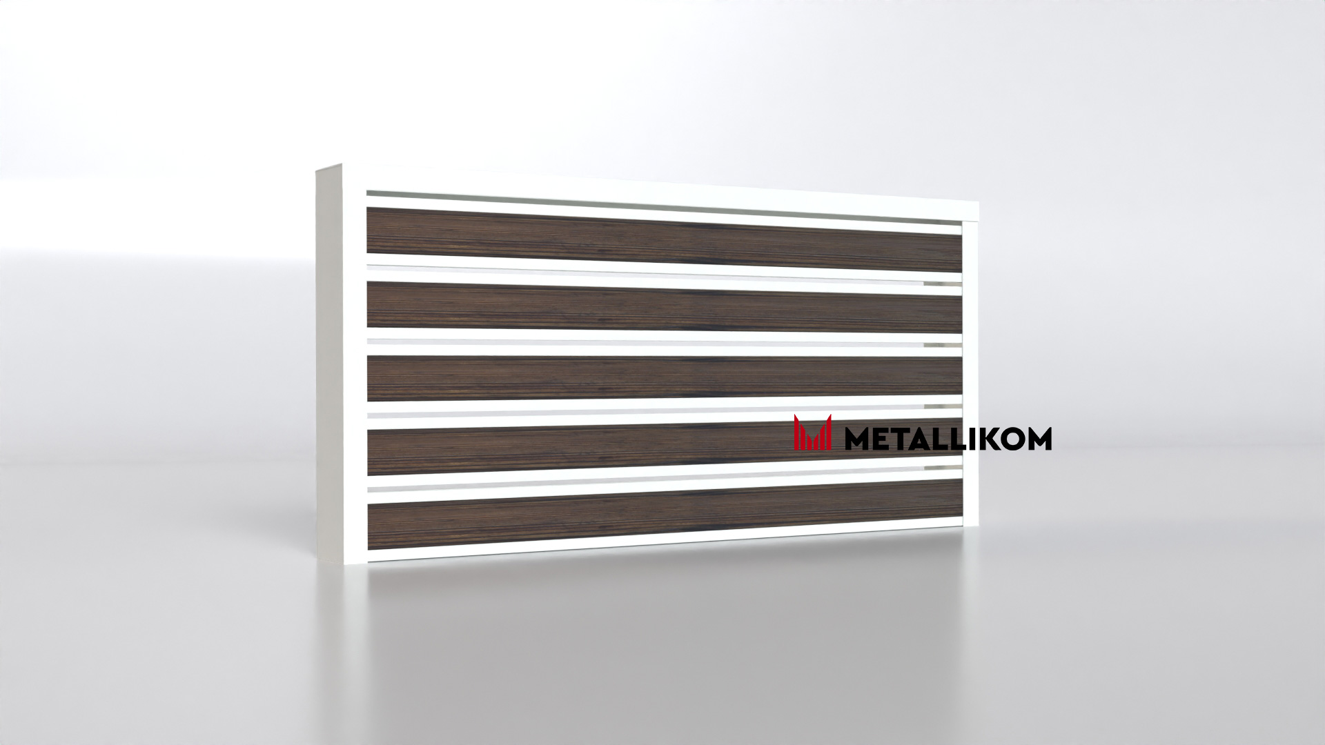 Планкен для забора Printec под дерево 120 mm RAL 9003 – покрытие полиэстер, толщина 0,45 мм